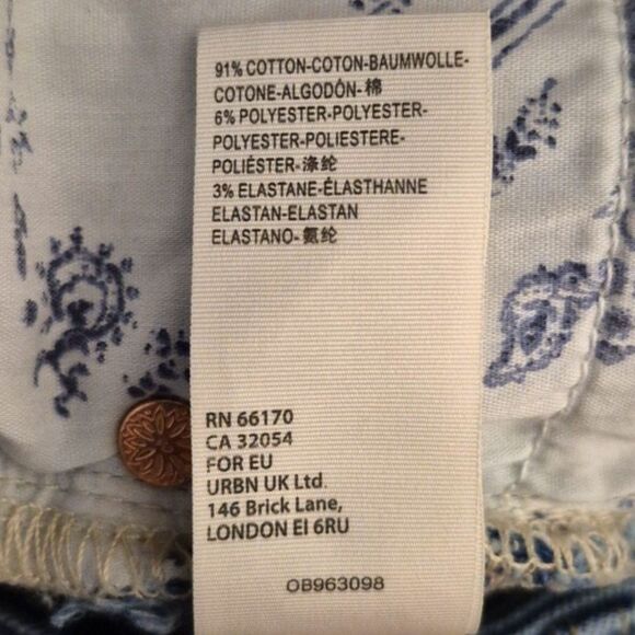 Free People We The Free Shorts 24 Crvy High Rise Button Fly Medium Wash Denim - Picture 6 of 9